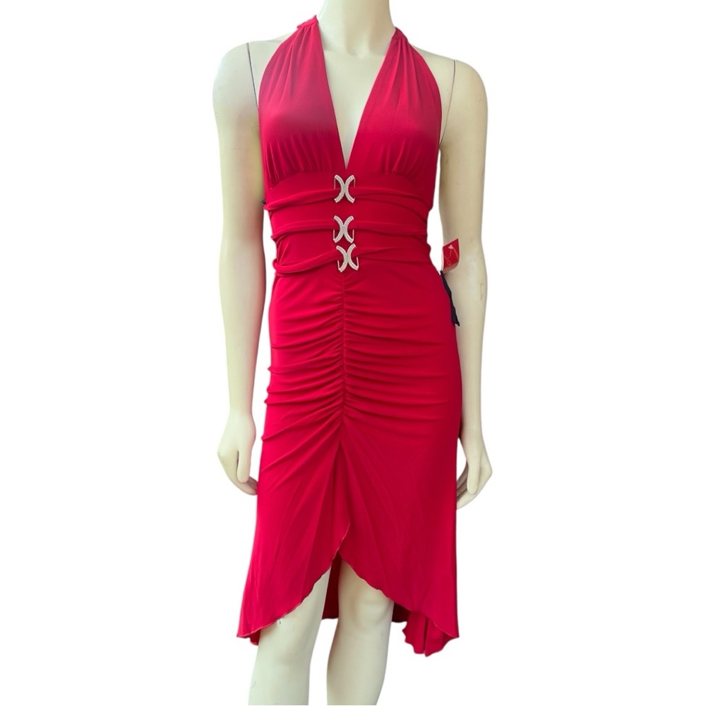Sabora Red High-Low Backless Sexy Dress Size Medium NWT